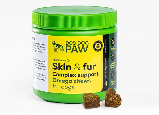 DCS DOG PAW Skin & Coat Supplement Dog Chews - 120