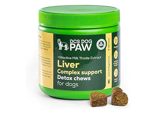 DCS DOG PAW Vitality & Metabolism Milk Thistle Extract Dog Chews - 120